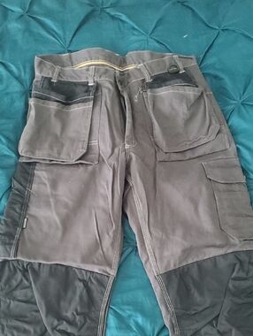 Men's Black/Gray Cargo Work Pants